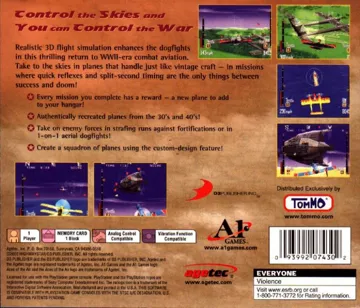 Aces of the Air (US) box cover back